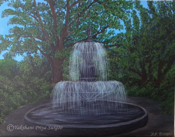 Fountain Acrylic Painting