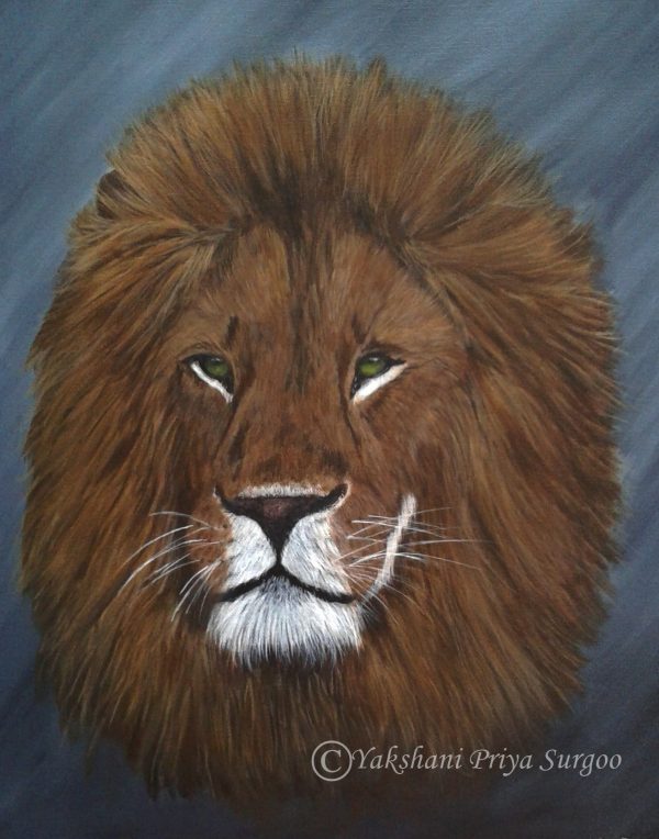 Lion Acrylic Painting