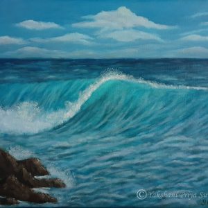 Oil Painting - Crashing Wave Seascape