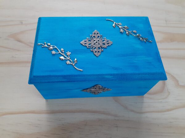 Wooden Box Blue - Image 2