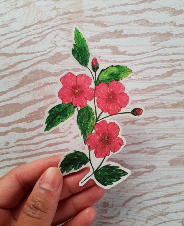 Pink Flower Sticker - Image 2