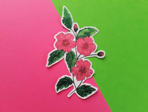 Pink Flower Sticker