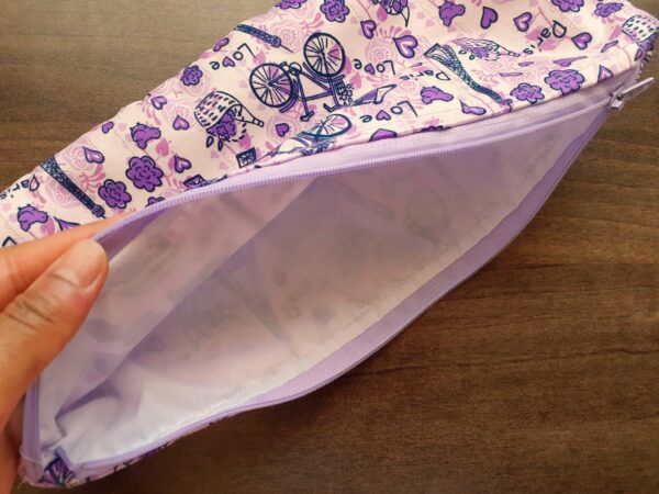 Paris Theme Purple Pencil Case - Image 2